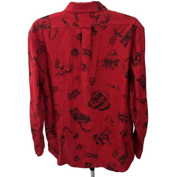 CC Filson Vintage Wash Alaskan Guide Shirt Freddy Cats Yukon Route Black Large - Picture 8 of 12